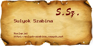 Sulyok Szabina névjegykártya
